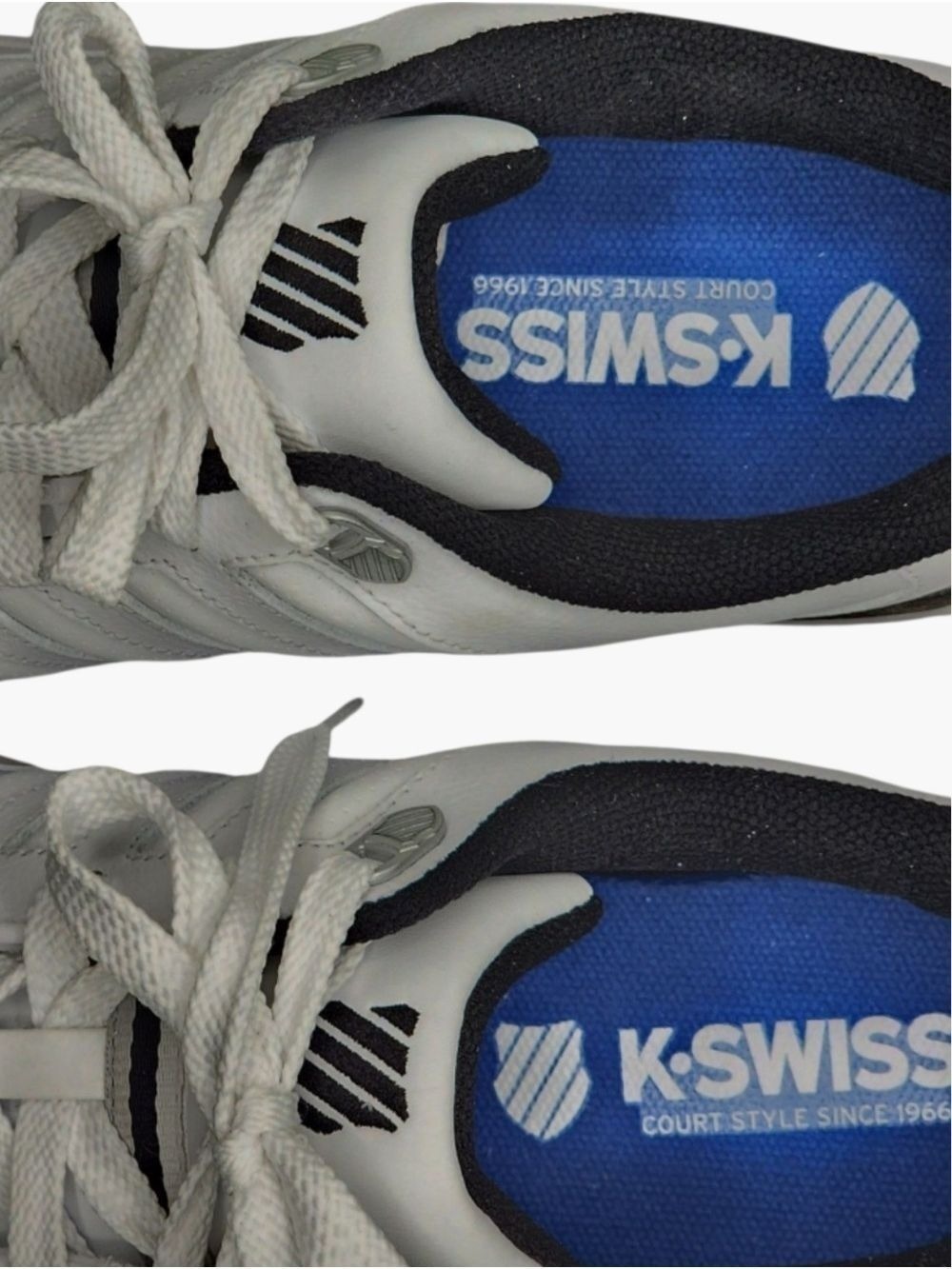 K-Swiss Men’s White Court Sneakers Size 12 NWOT Retro Tennis Campus Shoes - Picture 6 of 9